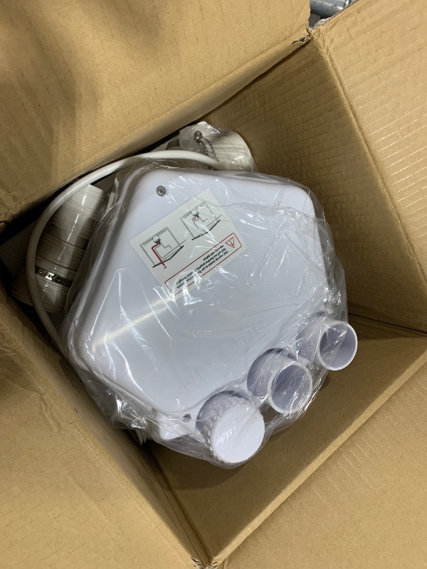 Photo 1 of Upgraded 1 HP Utility Sink Pump PCB Function Upflush to 36FT 2200GPH Under Sink Pump with 3 Water Inlets 1 Outlets Macerating Toilet System for Sink Shower Wash Bin Urinal Kitchen Basement