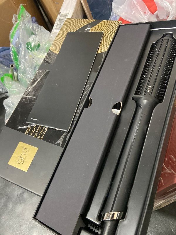 Photo 1 of ghd Rise Volumizing Hot Hair Brush - Professional 1.25” Hot Brush for Dry Hair with Maximum Root Lift, 2x Volume, 365ºF Safe Styling Temperature Technology and Auto Sleep Mode - Black