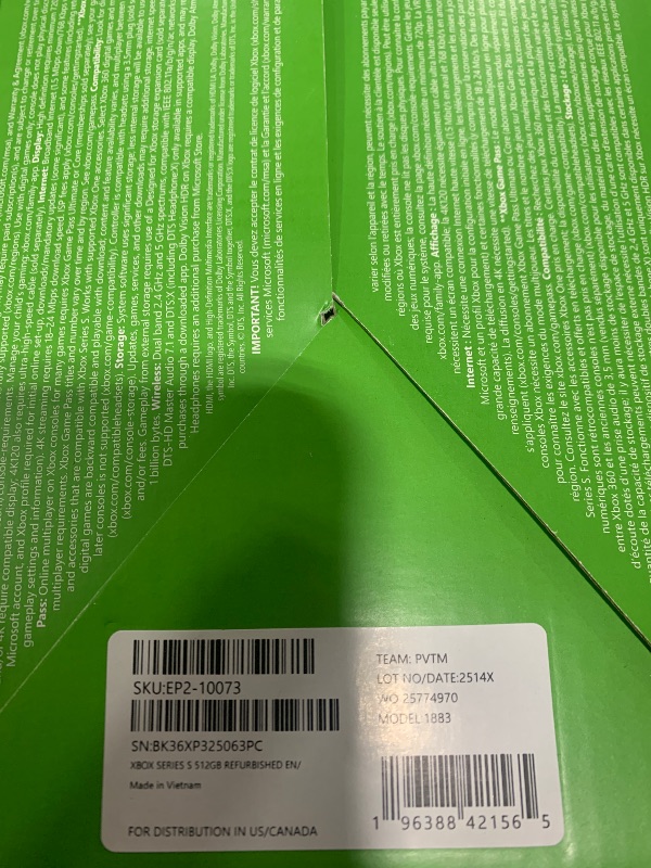 Photo 1 of Xbox Series S - All Digital Gaming Console - 512GB SSD - Includes Wireless Controller - 120FPS (Renewed Premium)