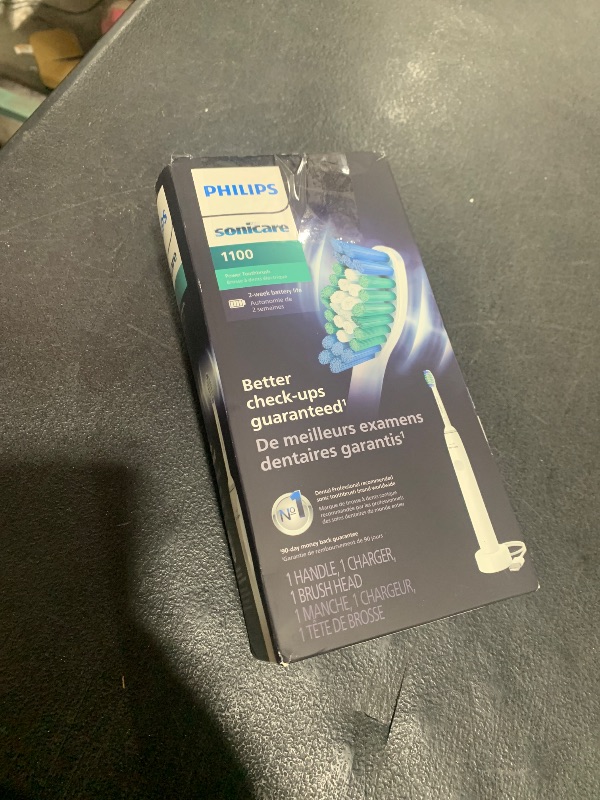 Photo 1 of Philips Sonicare 1100 Series Electric Toothbrush - Sonic Toothbrush with Advanced Sonic Technology, EasyStart, Smartimer & Quadpacer, White, Model HX3641/02