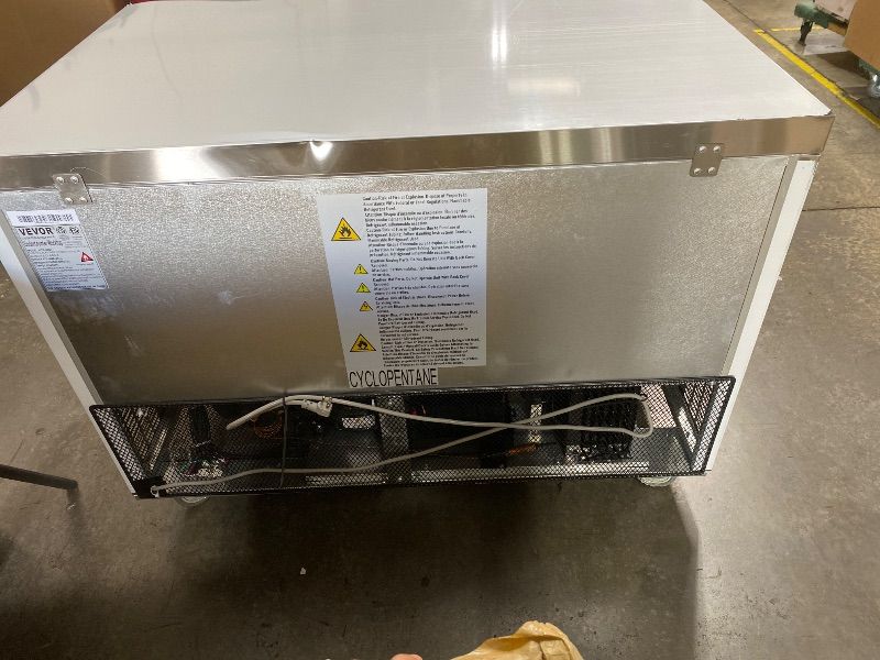 Photo 1 of cooler depot Commercial Under Counter Refrigerator with Worktop 2 doors 48 Inches Width 13 Cu. Ft. 2 Shelves Cold Table Stainless Steel 33°F~41°F 115V/60HZ-AUR-12376