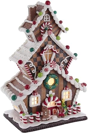 Photo 1 of Kurt S. Adler 13-Inch Gingerbread Cookie 3-Layered LED House (GBJ0016)