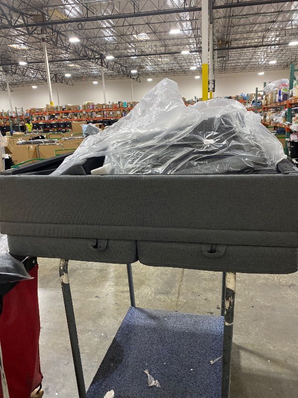 Photo 2 of Trygoal Sleeper Sofa Couch with Pull Out Bed, L Shaped Couch Bed with Storage, Sectional Sleep Couches, Convertible Sleeper Sofa Beds W/Reversible Chaise&Back Cushion for Living Room, Grey 
**CHECK COMMENTS**
2 BOXES OUT OF 4