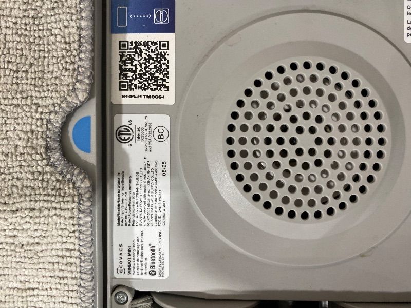 Photo 1 of ECOVACS WINBOT Mini Window Cleaning Robot - Compact Design, Dual Nozzles with Ultrasonic Spray, 9-Stage Protection System, Intelligent Path Planning, 3 Cleaning Modes, Anti-Slipping System
