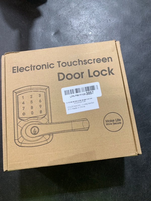 Photo 1 of HIDALIFE Keyless Entry Door Lock with Keypad and Handle for Front Doors, Touchscreen Electronic Door Lock, Anti-peep Password, Auto-Locking, Matte Black