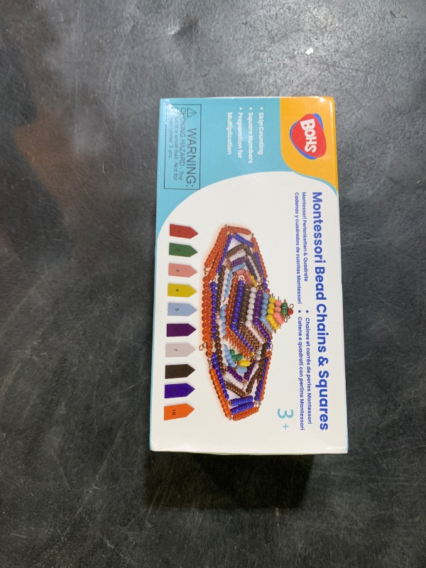 Photo 1 of BOHS Montessori Bead Chains & Squares - Skip Counting, Multiplication, and Square Number Learning Toy for Pre-K Math Education