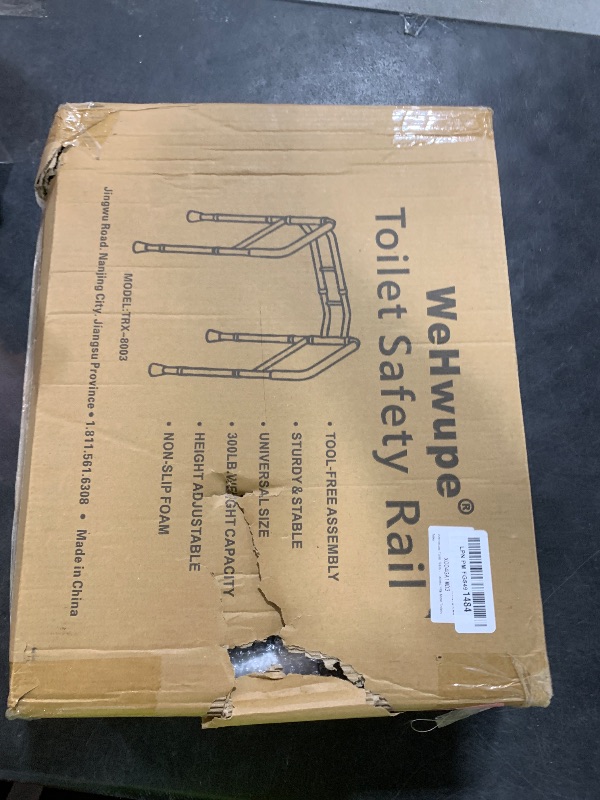 Photo 1 of WeHwupe Toilet Rails - Toilet Safety Rail for Elderly Adults - Adjustable Bathroom Toilet Handles - Toilet Safety Frame & Rails - Toilet Grab Bars for Senior, Handicap & Disabled,Fits Most Toilets