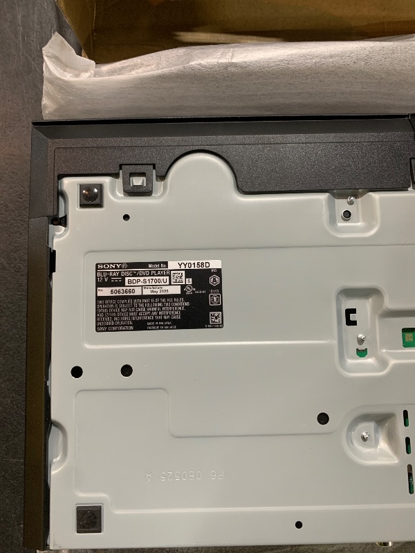 Photo 1 of SONY S1700 Multi System All Region CodeFree Blu Ray Disc DVD Player - PAL/NTSC - USB - 110-240V 50/60Hz - 6 feet HDMI Cable Included