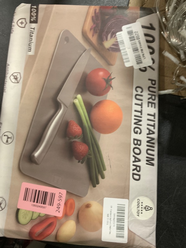 Photo 1 of 100% Pure Titanium Cutting Board– Double-Sided Metal titanium Cutting Boards for Kitchen, Food-Grade Certified, Dishwasher Safe – Small Titanium Cutting Board 11.4"x7.9" – Gift-Ready