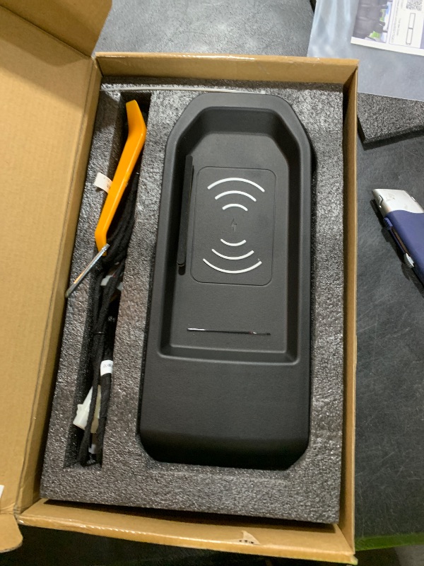 Photo 1 of Xipoo Wireless Charger Compatible with 2019-2021 Chevy Silverado GMC Sierra Wireless Charger Tray 15W Fast Jump Seat Replacement for 19-21 Chevy Silverado Accessories