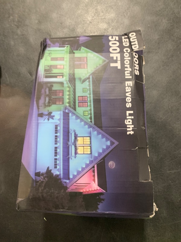 Photo 1 of LITSOUL 500FT Permanent Outdoor Lights for House Waterproof, Smart RGB Eave LED Lighting with 16 Million Colors, IP67 Outdoor Strip Lights for Christmas Halloween Holiday Daily Decorations(500FT)