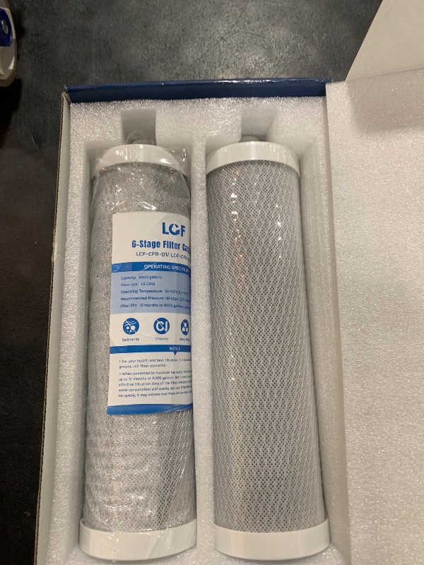 Photo 1 of LCF Replacement Filter, Compatible with LCF-CF-01, Waterdrop Filter Replacement for WD-CTF-01 & WD-CTF-02 Systems, Replaces WD-CFF-01, 6-Stage, ?????? ???? Enhanced, 16,000 Gallons, 2-Pack