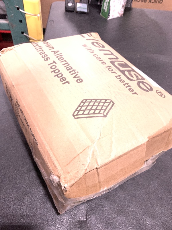 Photo 1 of ELEMUSE Twin XL Mattress Topper for College Dorm Room Essentials, Thick Extra Long Twin Mattress Pad for Back Pain Relief, Plush Pillowtop with Elastic Deep Pocket, Overfilled Down Alternative Filling