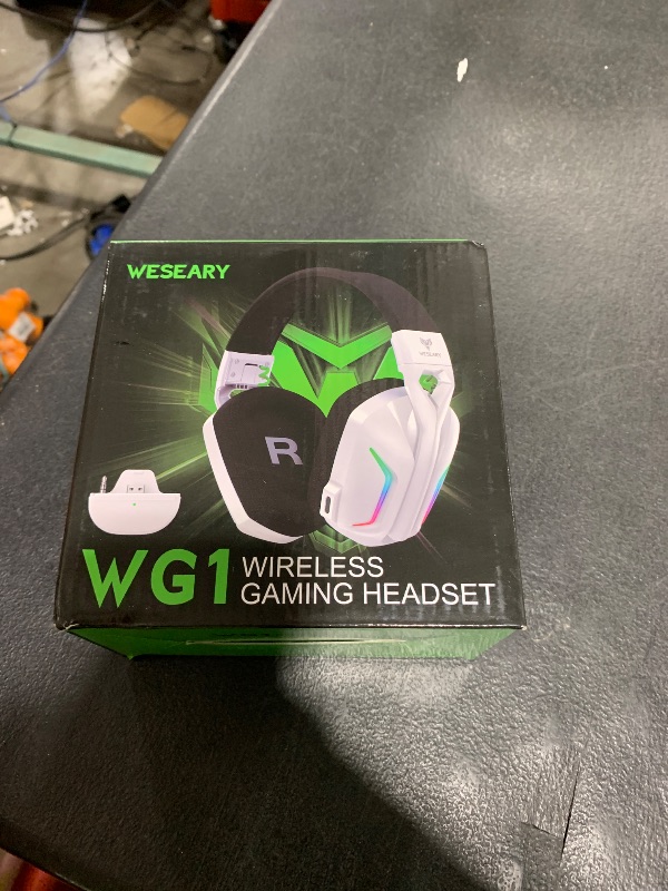 Photo 1 of WESEARY Wireless Gaming Headset for Xbox Series X|S, Xbox One, PS5, PS4, PC, Mac, Switch, 2.4GHz + Bluetooth Over-Ear Gaming Headphones with ENC Mic, 3D Stereo, Dynamic LED Lights, 50mm Drivers, 50H