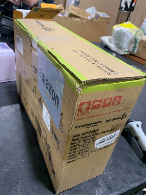 Photo 1 of WONDER CORE Slide Fit: Ab Roller Wheel with Elbow Support, Automatic Rebound Ab Abdominal Exercise Roller Wheel, Abs Workout Equipment, Fitness Rolling Board with Knee Pad for Home Gym (Green)