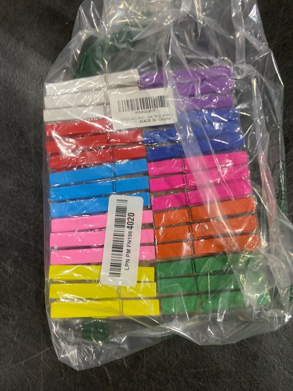 Photo 1 of 10 Colors Clothes Pins, 30PCS 2.9 Inch Wooden Clothespins, Rust Resistant Clothes Clip for Hanging Pictures, Photos, Clothes, Decoration Crafts