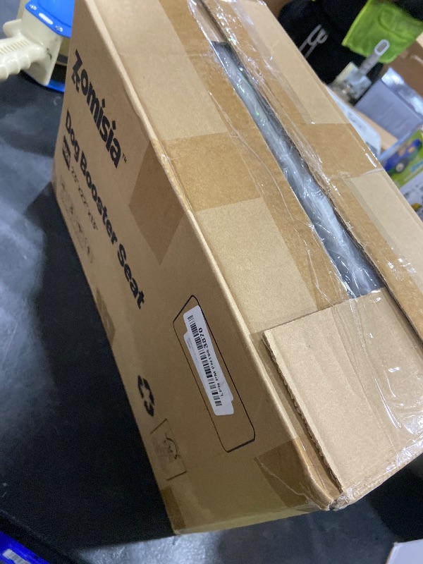 Photo 1 of ZOMISIA Dog Car Seat for Small Dogs - Waterproof Pet Booster Seat for Car with Clip-On Safety Leash, Travel Carrier for Medium Puppy up to 25 lbs, Memory Foam Filling and Adjustable Buckles, Black