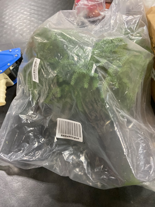 Photo 1 of ENVEN 2FT Artificial Norfolk Pine Christmas Tree – Tabletop Faux Tree Unlit/Prelit with 50 LED Lights & 8-Function Battery Box, Pre-Assembled Holiday Decor for Home or Office (Prelit-2FT-2Pack)