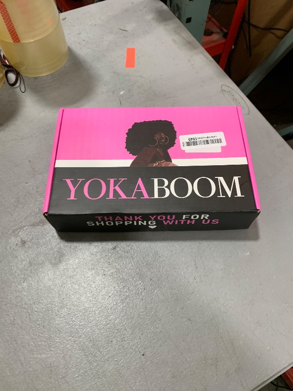 Photo 1 of YOKABOOM Short Curly Wig, Brown 4#, 3C curls, Wig with Bangs Beginner Friendly Glueless Synthetic Afro Wigs for Women Ready to Wear Bouncy and Chic