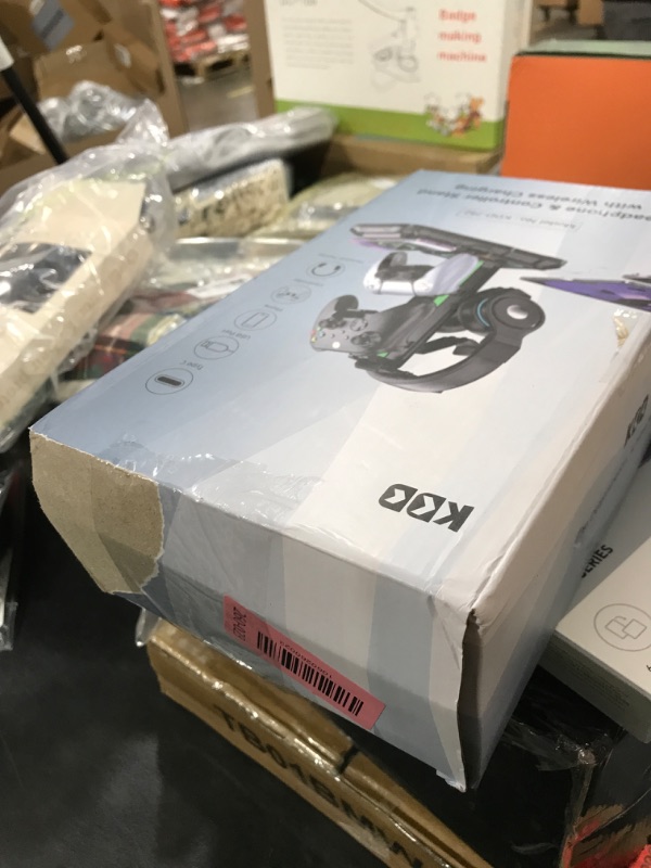 Photo 1 of KDD Headphone & Controller Stand with Wireless Charging - Rotatable Headset Stand with 9 Light Modes - Controller Holder with 2 USB and Type C Ports - for Gamers Desktop Accessories