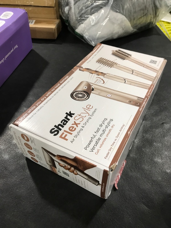 Photo 1 of Shark HD430 FlexStyle Air Styling & Drying System, Powerful Hair Dryer Brush & Multi-Styler with Auto-Wrap Curlers, Paddle Brush, Oval Brush, Concentrator Attachment, Stone