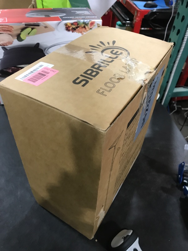 Photo 1 of SIBRILLE Upgraded 2-in-1 Torchiere Floor Lamp, Dimmable Standing Lamp with Remote&Touch Control, 34W Brightness Adjustable Floor Reading Light, Black Modern Corner Lamp for Living Room Bedroom Office