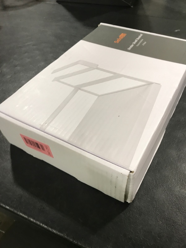 Photo 1 of Selosiz 2Pack Under Shelf Storage Basket Organizer Expandable Width Add-On Space Saver Hanging Under Cabinet Pantry Kitchen Countertop Desktop Cupboard Board Slide-In White Heavy-Duty Metal Wider Size