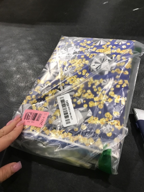 Photo 1 of 125 PCS Blue and Gold Graduation Party Decorations, 2025 Graduation Decorations, Class of 2025 Full Decor Set, Comgrats Grad Photo Banners, Tablecloth, Balloons, Cake Toppers