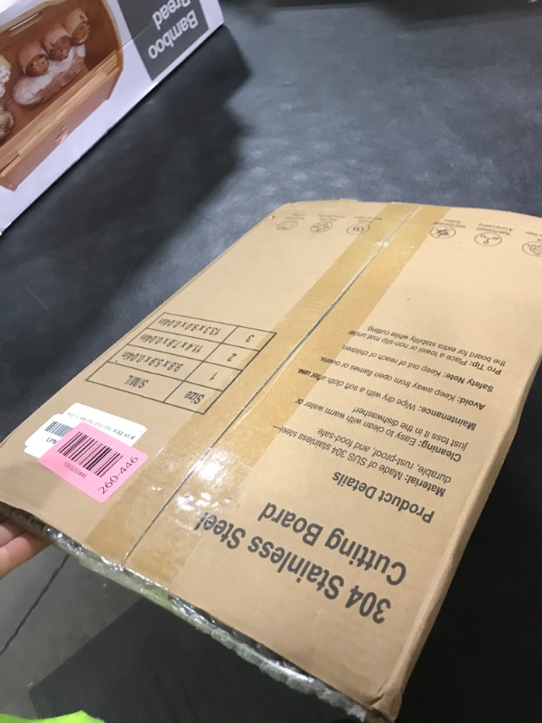 Photo 1 of URMONA 3 PCS 304 Stainless Steel Cutting Board For Kitchen, Non-Staining&Odor-Free, Burr-Free Edges, Dishwasher Safe, Non Toxic Cutting Board?S+M+L?