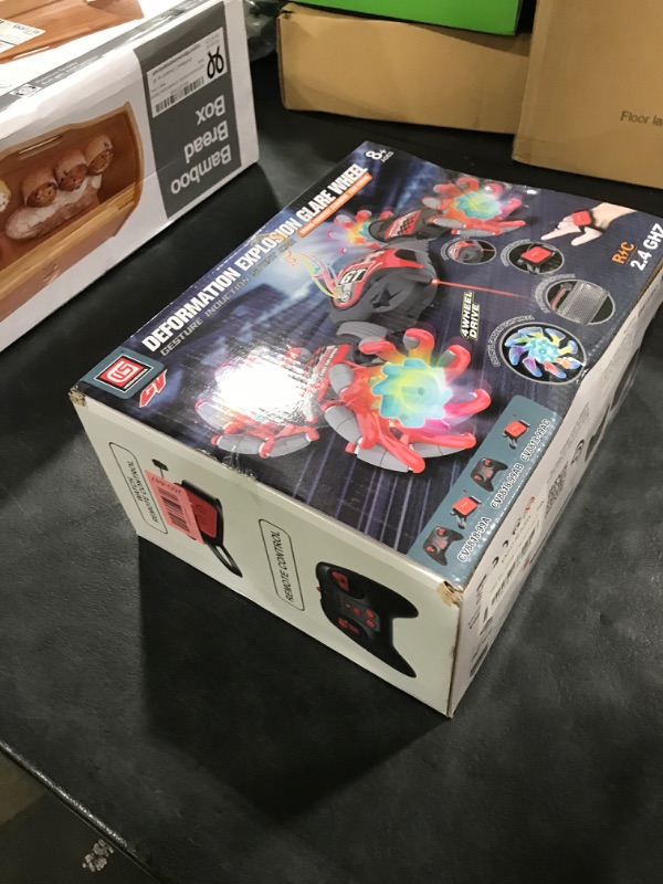 Photo 1 of 1:12 Gesture Sensing RC Stunt Car, 2-in-1 Hand Controlled Remote Control Twist Cars with Light & Music, 4WD 360° Rotate Transform Drift, Gifts for 6-8-12 Kids Age 6 7 8 9 10 11 12 Yrs Old?(Blue)