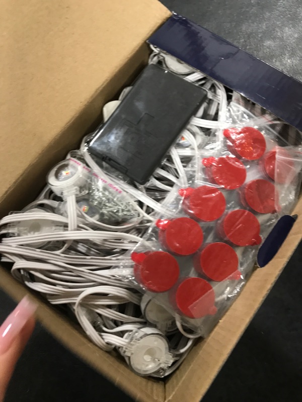 Photo 1 of VCOKEN Permanent Outdoor Lights, 111FT with Smart 72 RGB LED Light for House & Outdoor Decor, DIY Scene Mode, IP65 Waterproof Eaves Lighting with App Control Remote for Christmas and Holiday Decor