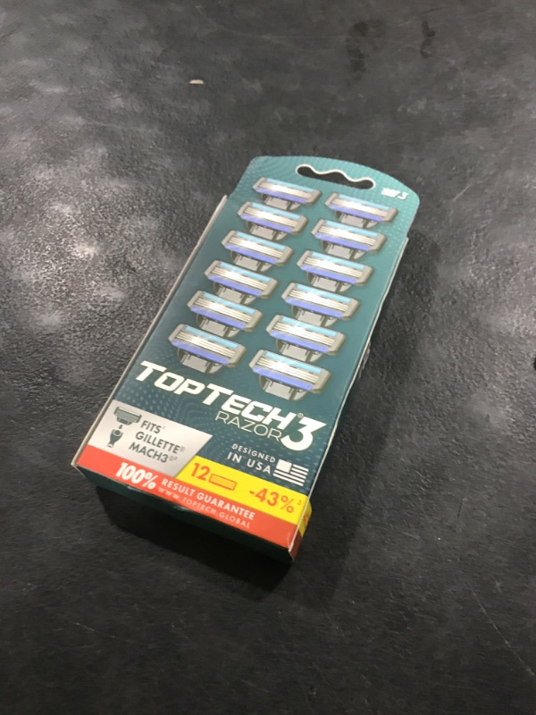 Photo 1 of Razor 3 for Men - Replaceable Cartridges for Manual Shaving Razor - 3-Blade Technology Refills - Fits Gillette Mach3 - Soft Shave Sharp Blades - Cost-effective Refill (12 refills)