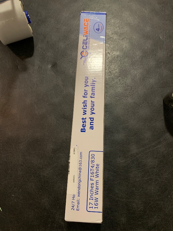 Photo 1 of Celiwace F16T4 17 Inch Fluorescent Light Bulb 16W for Furnlite FC 952, T4 16 Watt Fluorescent Tube for Westek 20125 FA200WBC, Warm White G5 Base 4 Pack