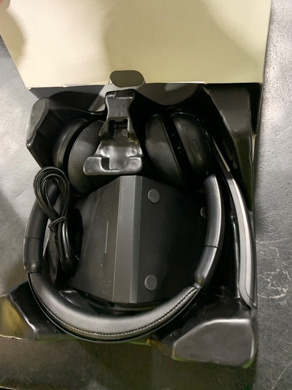 Photo 1 of (2025 Upgraded) Wireless Headset with Mic for Work, Bluetooth Headset with Noise Canceling Microphone with Dongle, Charging Base & Mic Mute, Wireless Headphones for Work from Home/PC/Computer