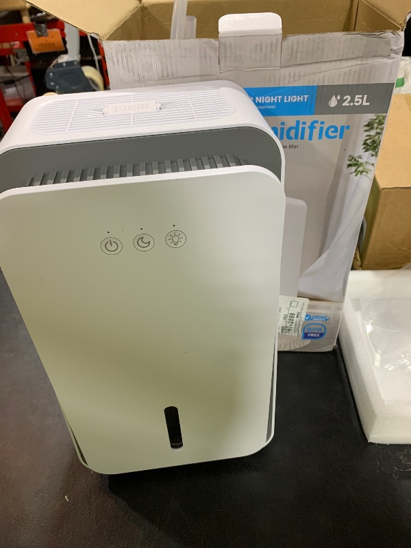 Photo 1 of Dehumidifier for Home,1000 sq.ft Dehumidifier for Basement Bathroom Bedroom with Auto Shut Off, Built-in Aromatherapy Diffuser,7 Colors LED Light, Quiet Dehumidifiers with Sleep Mode(CS08-Ivory)
