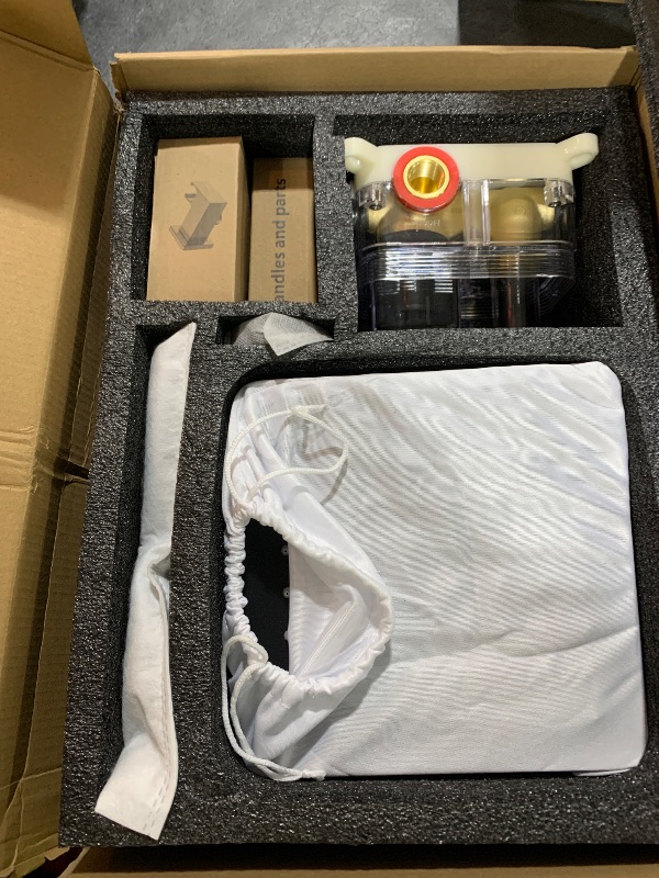 Photo 1 of SR SUN RISE Shower System Bathroom 10 Inch Rainfall Shower Head & Handle Set Wall Mounted Rain Shower Faucet Set Matte Black
