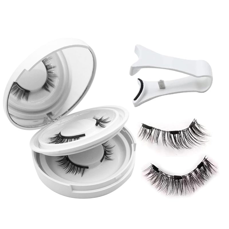 Photo 1 of Ginani Magnetic Lashes, Magnet Eyelashes with Applicator Natural Look,No Glue o Liner Needed Reusable Eyelashes Kit for Women Daily Use(Natural+Fuller)