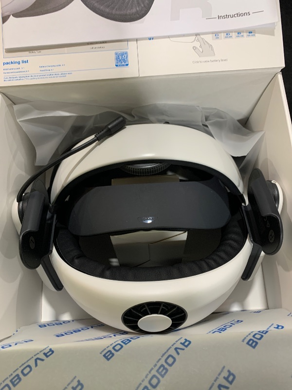 Photo 1 of BOBOVR S3 Pro Battery Strap Accessories,Head Air Cooling System and 10000mah Hot-swappable Battery Pack,Compatible with Meta Quest 3/Quest 3S