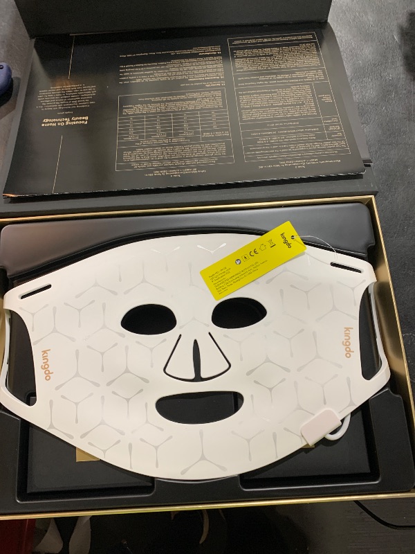 Photo 1 of Red Light Therapy for Face, 4 Modes LED Face Mask Infrared Light Therapy with Remote, Portable and Rechargeable Design with Timer Function for Home Use