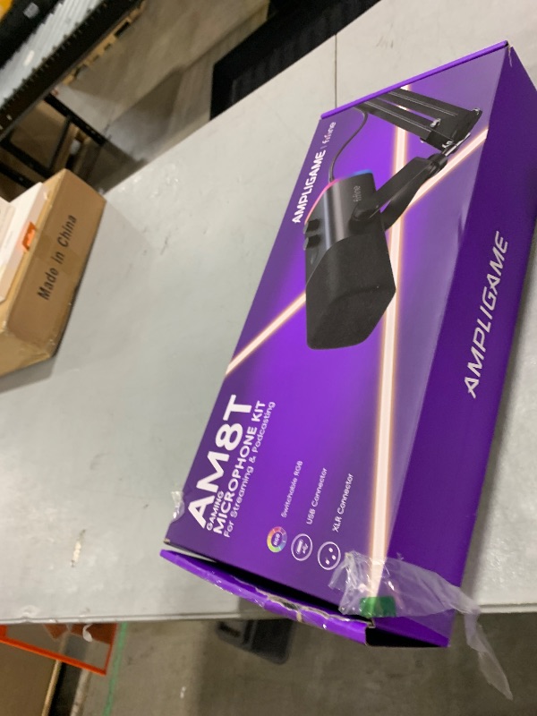 Photo 1 of FIFINE XLR/USB Gaming Microphone Set, Dynamic PC Mic for Streaming Podcasting, Computer RGB Mic Kit with Boom Arm Stand, Mute Button, Headphones Jack, for Recording Vocal Voice-Over-AmpliGame AM8T