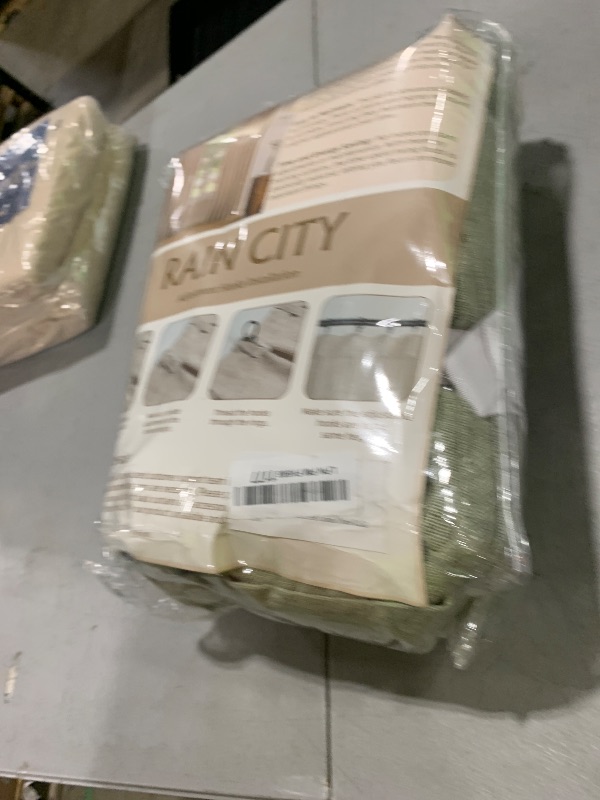 Photo 1 of 102 Inch Long Curtains Pinch Pleat, Back Tab Sheer Pleated Curtains for Bedroom Dining Room,102 Length 2 Panel Set,Sage Green Color 42 Inches Wide