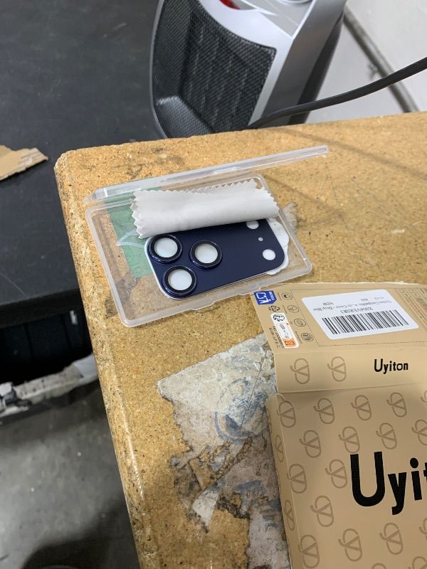 Photo 1 of Uyiton Compatible with iPhone 17 Pro Max Camera Lens Protector - [Not Easy to Break][Strong Adsorption][Case-Friendly] Metal Tempered Glass Rear Camera Screen Cover - Deep Blue