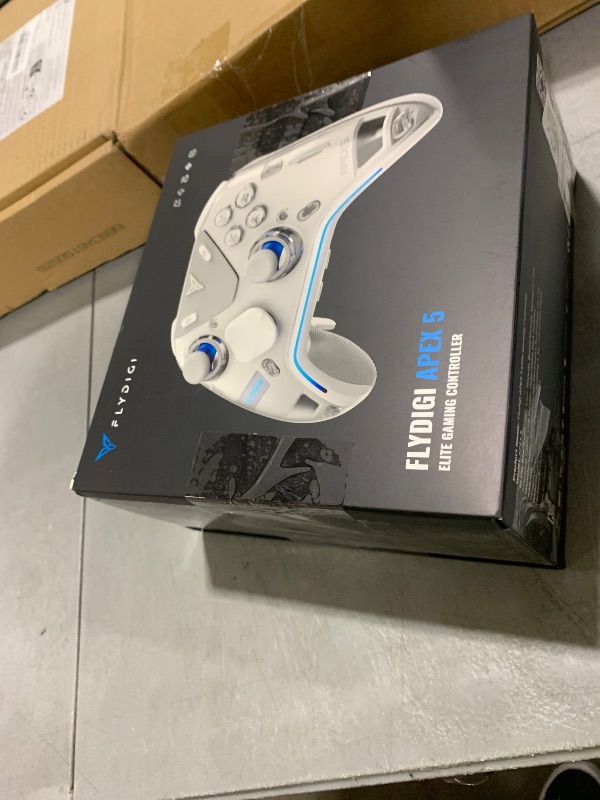 Photo 1 of FLYDIGI Apex 5 PC Controller, Forceflex Joystick 2.0, ForceAdapt Triggers, 3ms Ultra-Low Latency, RGB Light Bar, Full-Color LCD Display,1500mAh Battery PC/NS/Android/TV