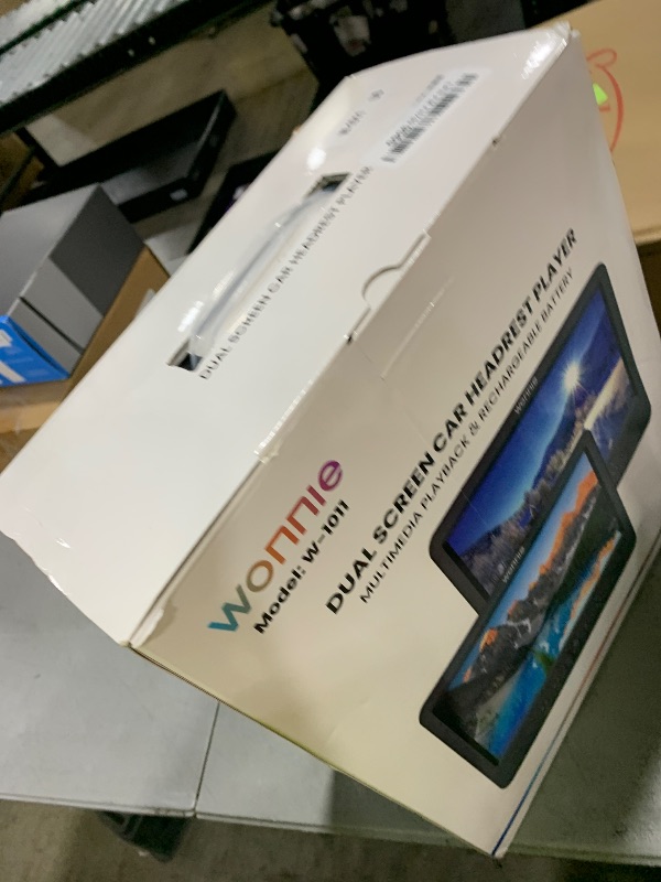 Photo 1 of WONNIE 10.5" Two Car DVD Players Portable Dual Screen Headrest Video Player, Play a Same or Two Different Movies with 5-Hour Rechargeable Battery,2 AC Adapters,2 Mounting Brackets,Support USB/SD Card