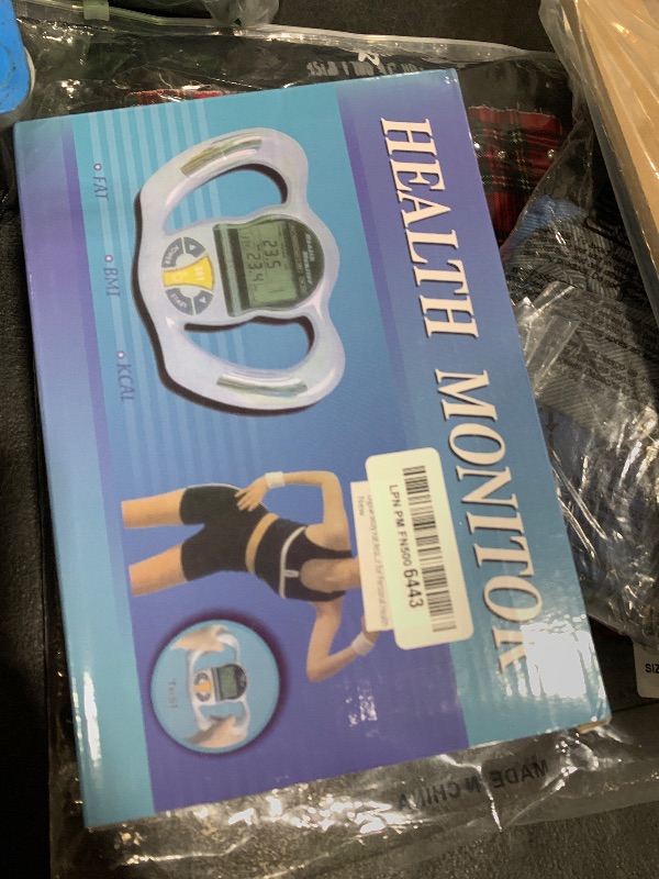 Photo 1 of Digital Body Fat Analyzer, Electronic BMI Handheld Body Fat Monitor with LCD Display Body Fat Measuring Instrument BMI Meter Portable Multi-Function Health Monitor for Personal Health