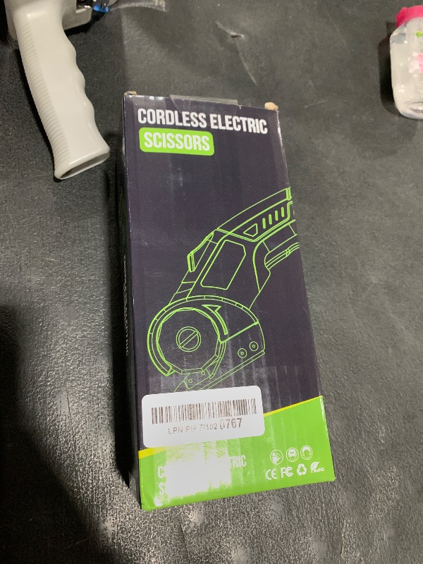 Photo 1 of Cordless Electric Scissors: 4V Rechargeable Rotary Cardboard Cutter, 3000mAh Battery, with LED Light, 2 Blades, Box Cutter for Fabric Carpet Carton Plastic Leather Cloth