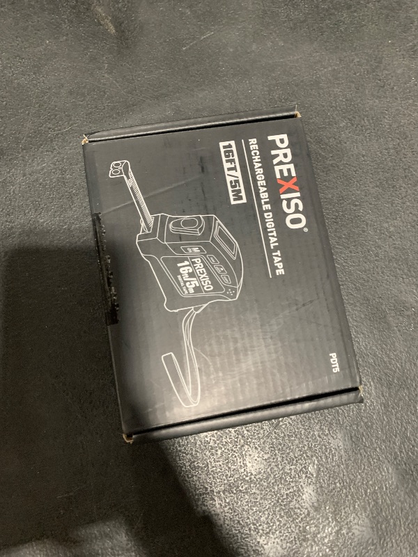 Photo 1 of PREXISO 2-in-1 Digital Tape Measure - 16Ft Rechargeable Measuring Tape Ruler Ft/Ft+in/in/M/CM/MM Unit - Metric & Inches Retractable Measurement Tape Tool with Magnetic Tip - Pythagorean, Area, Volume