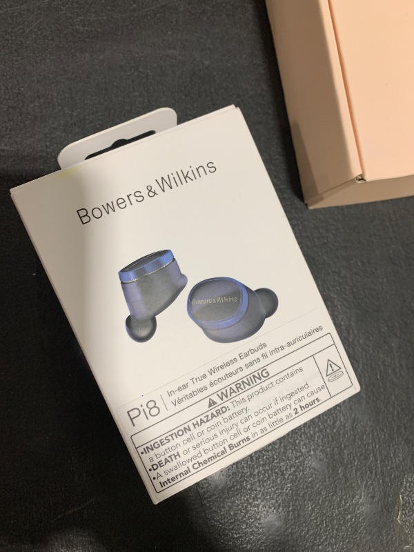 Photo 1 of Bowers & Wilkins Pi8 Wireless Bluetooth Earbuds (Midnight Blue), in-Ear Bluetooth Earphones with Qualcomm & aptX Lossless, Active Noise Cancelling Earbuds, 3 Built-in Mics, 15-Min Quick Charging