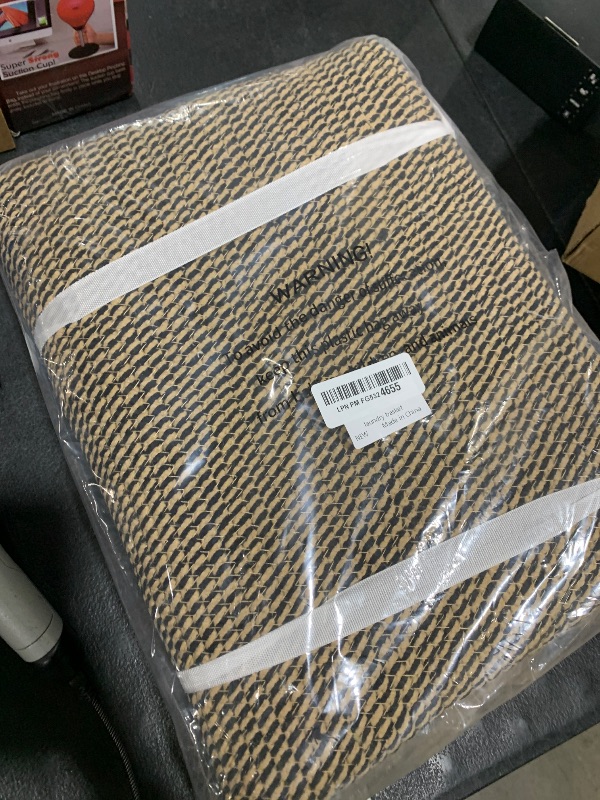 Photo 1 of Laundry Basket,Woven Cotton Rope Laundry Hamper,Versatile Storage for Dirty Clothes,Baby Toys,and Blankets in Bathroom, Nursery,and Living Room (Jute, 100L)