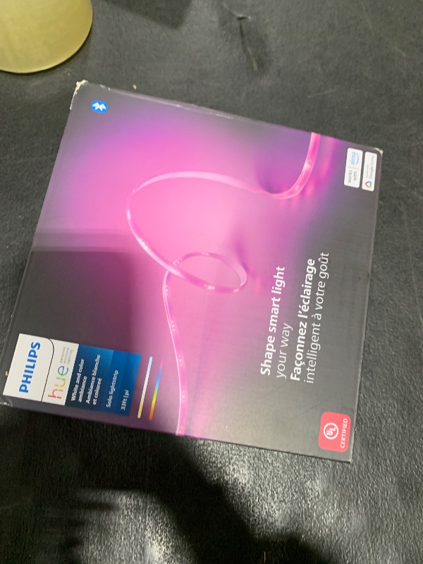 Photo 1 of Philips Hue Indoor 16 Ft Smart LED Solo lightstrip Base Kit - 1 Pack - Control with Hue App - Compatible with Alexa, Google Assistant and Apple HomeKit